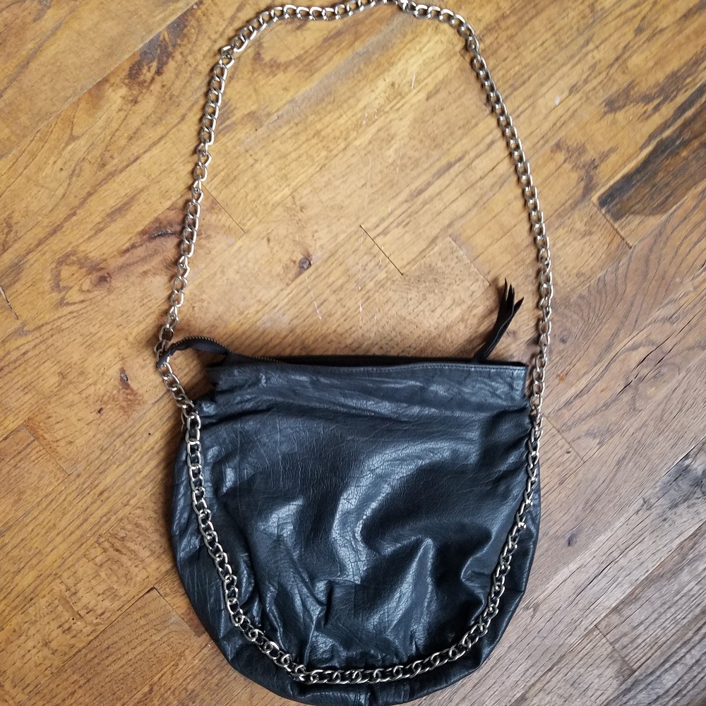 Cool black leather bag